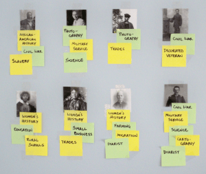 A photograph of different people featured in the audio narrative content found in the mobile application "In Their Own Words"